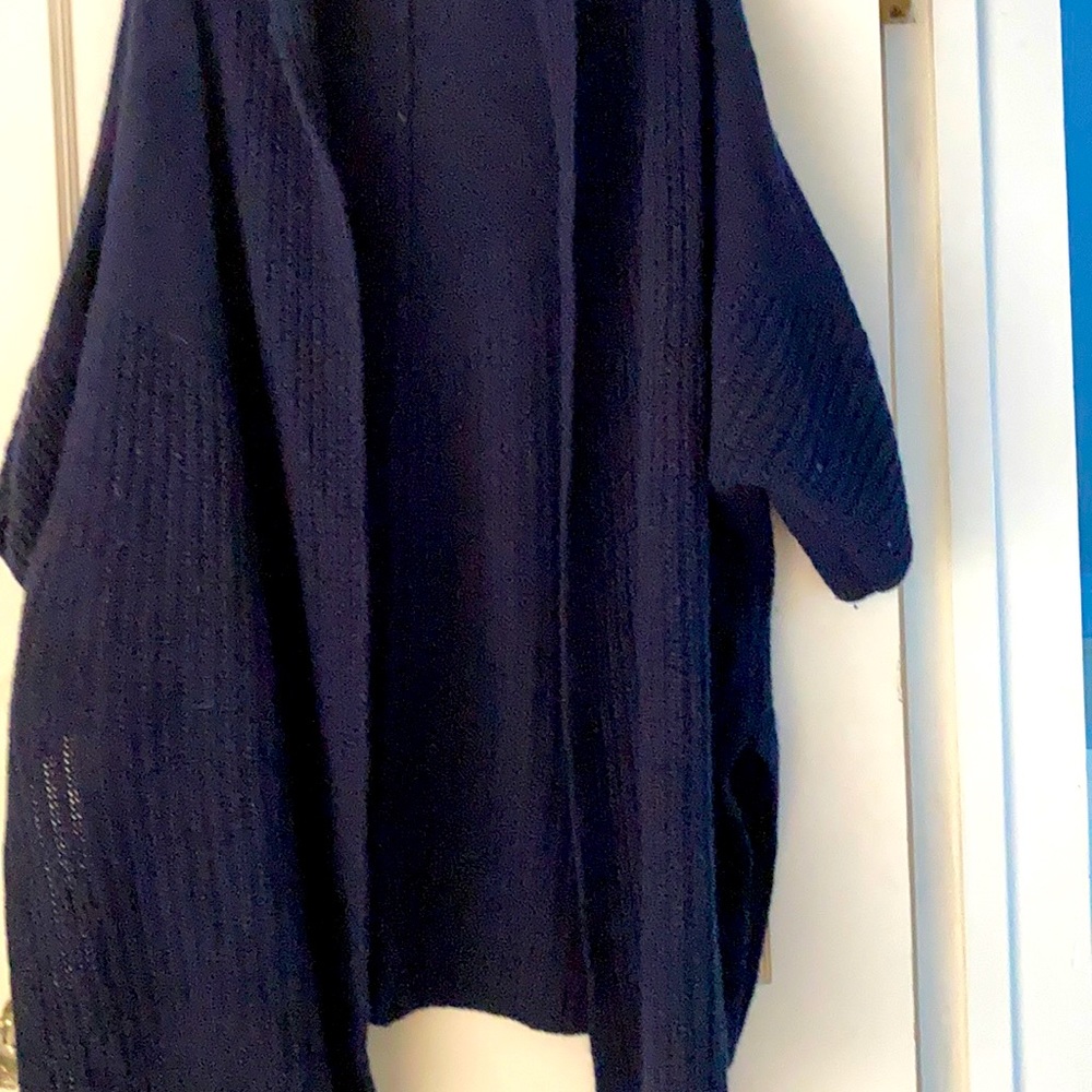 Toad and Company navy blue drape sweater